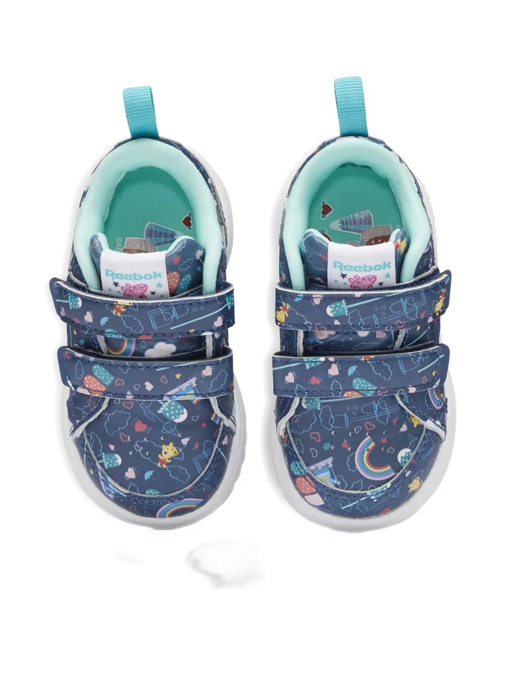 Reebok Kids x Peppa Pig Weebok Clasp print sneakers Blue