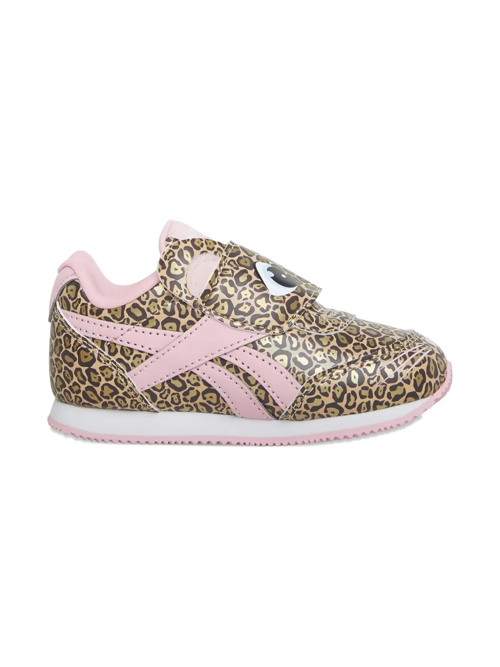 Reebok Kids Royal Classic leopard-print strap sneakers Brown