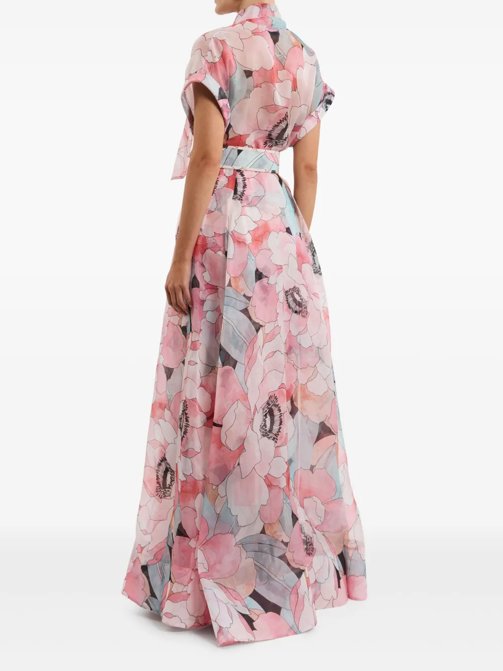 Rebecca Vallance Avondjurk met bloemenprint Roze