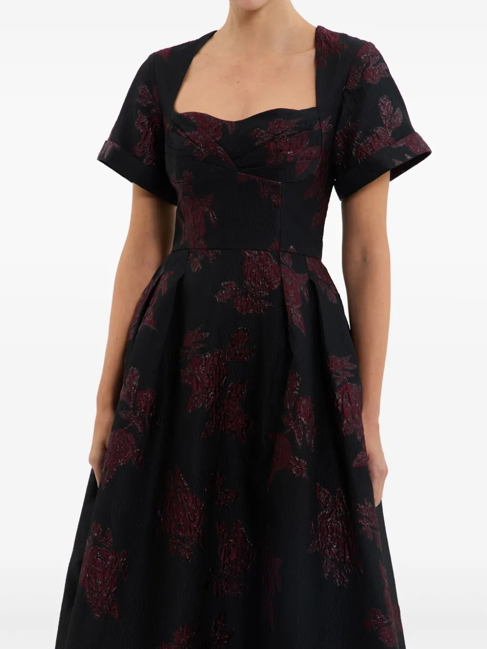 Rebecca Vallance Florentina Midi Dress In Red