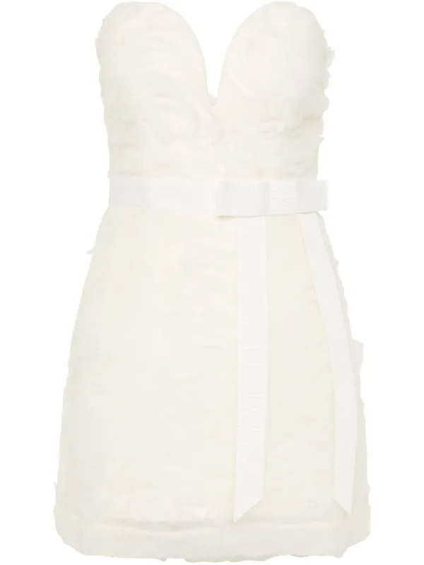 rebecca vallance white mini dress Alix embellished twill mini dress - ivory