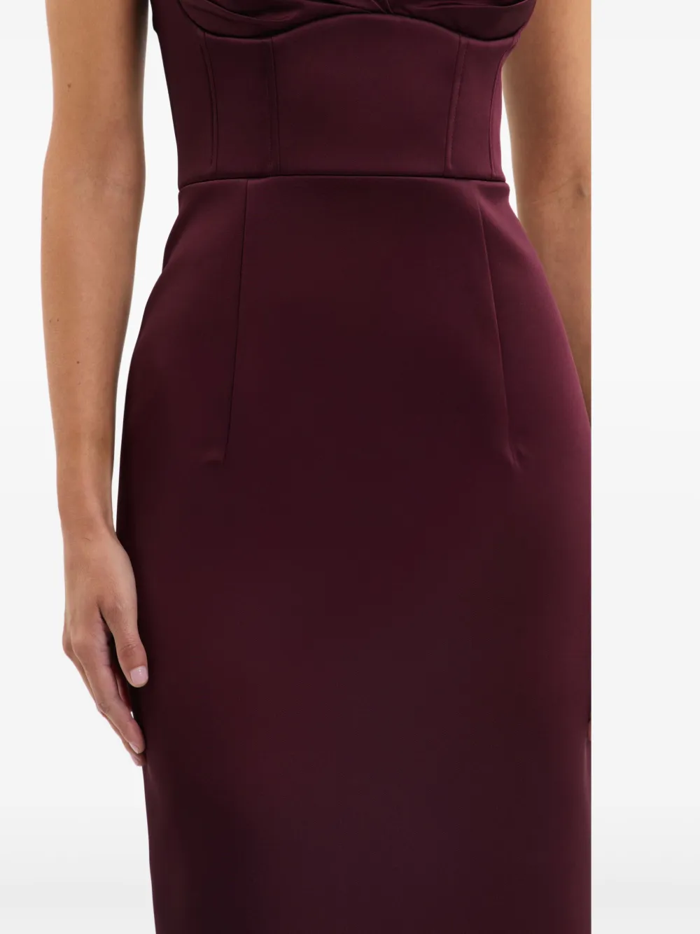 Rebecca Vallance Merlot midi-jurk Rood