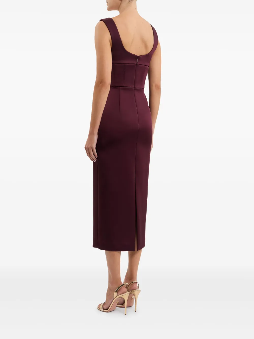 Rebecca Vallance Merlot midi-jurk Rood