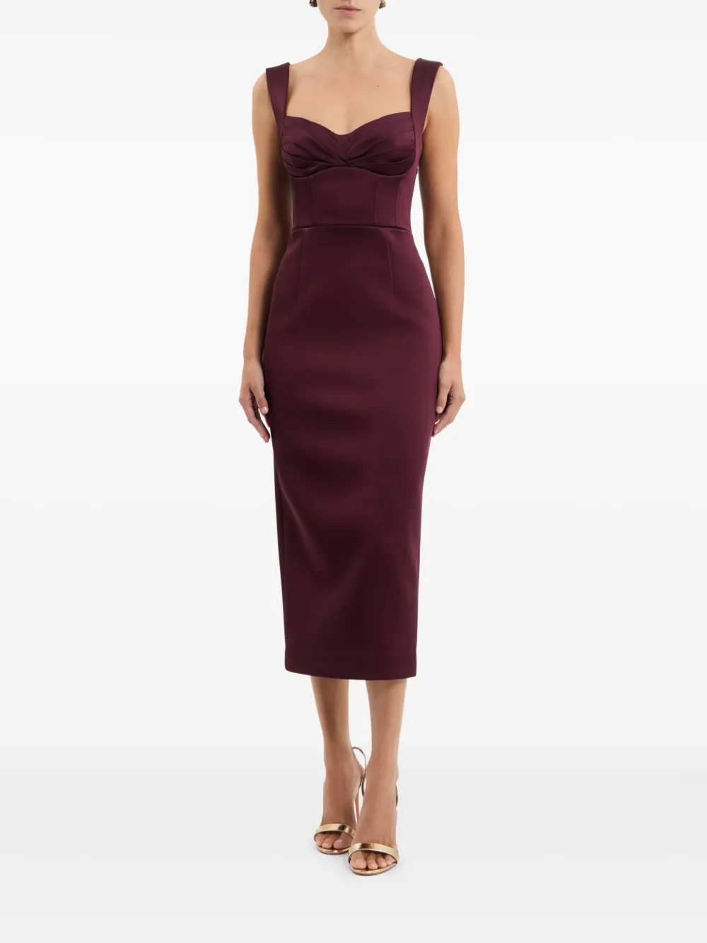 Rebecca Vallance Merlot midi-jurk - Rood