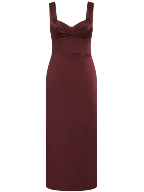 Rebecca Vallance Merlot midi dress