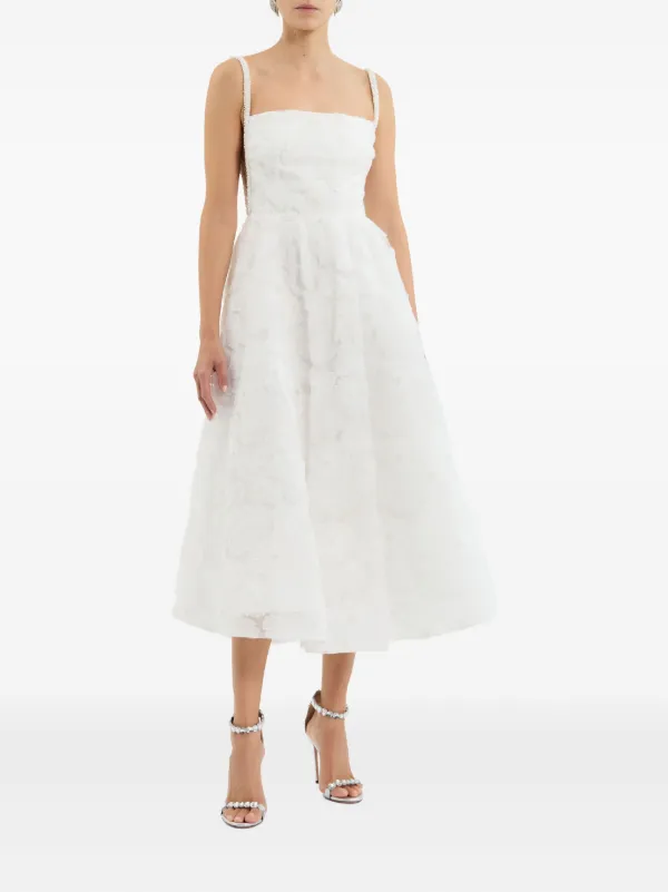 sachin and babi light blue dress BEATRIU | Strapless princess wedding dress in floral lace