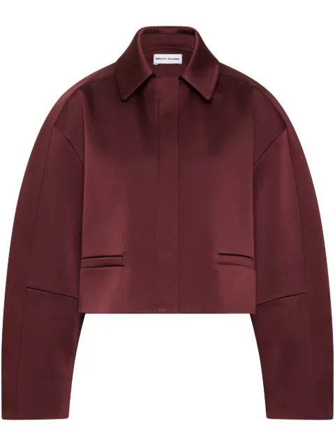 Rebecca Vallance Merlot cropped jacket