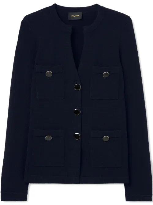 St. John cardigan en maille - Bleu - St. John - Modalova