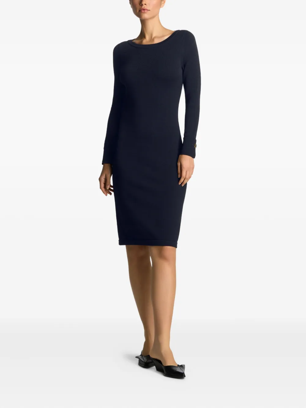 St. John Santiago-knit dress - Blauw