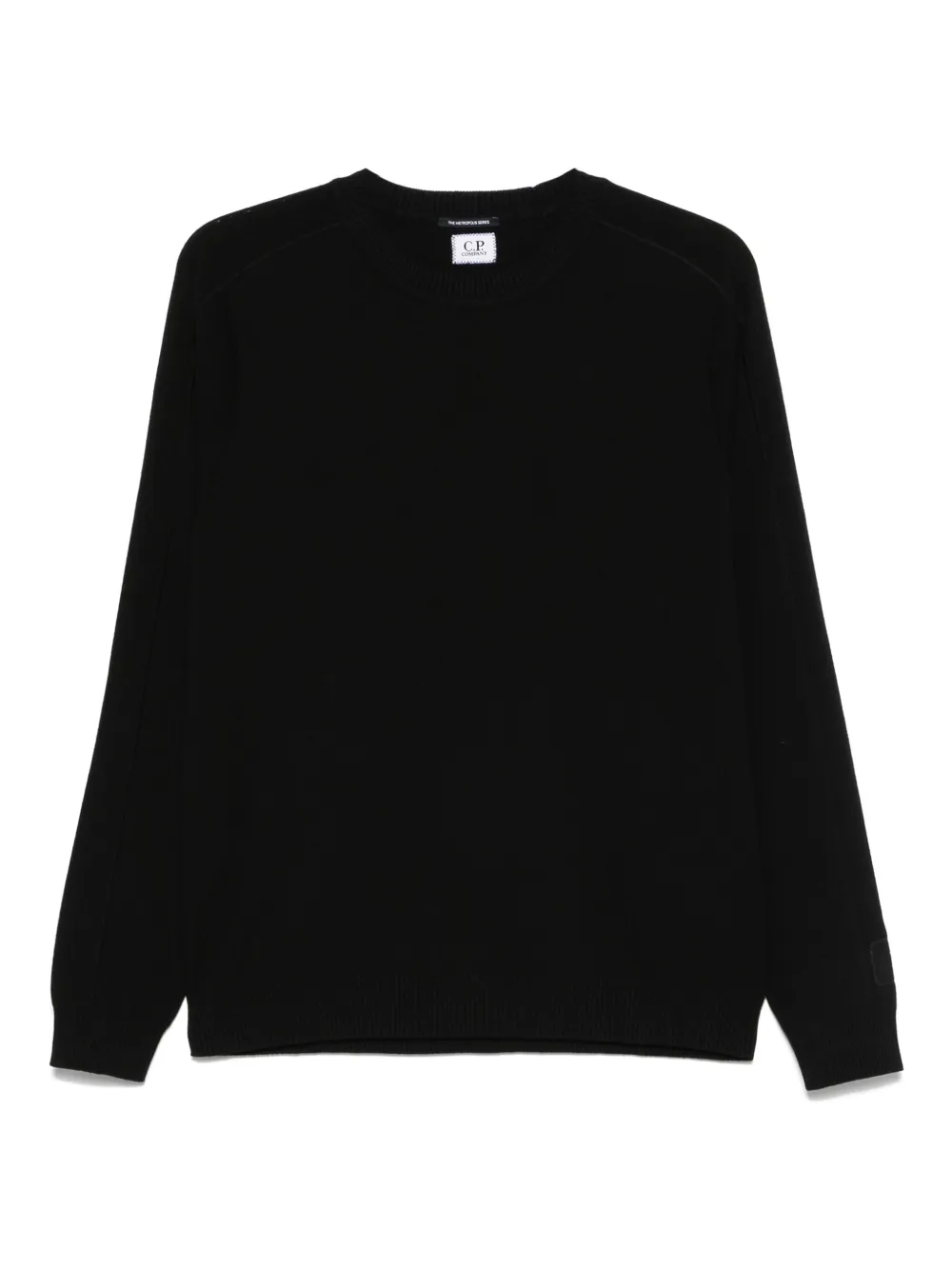 C.P. Company pull en maille nervurée | noir | Image 1