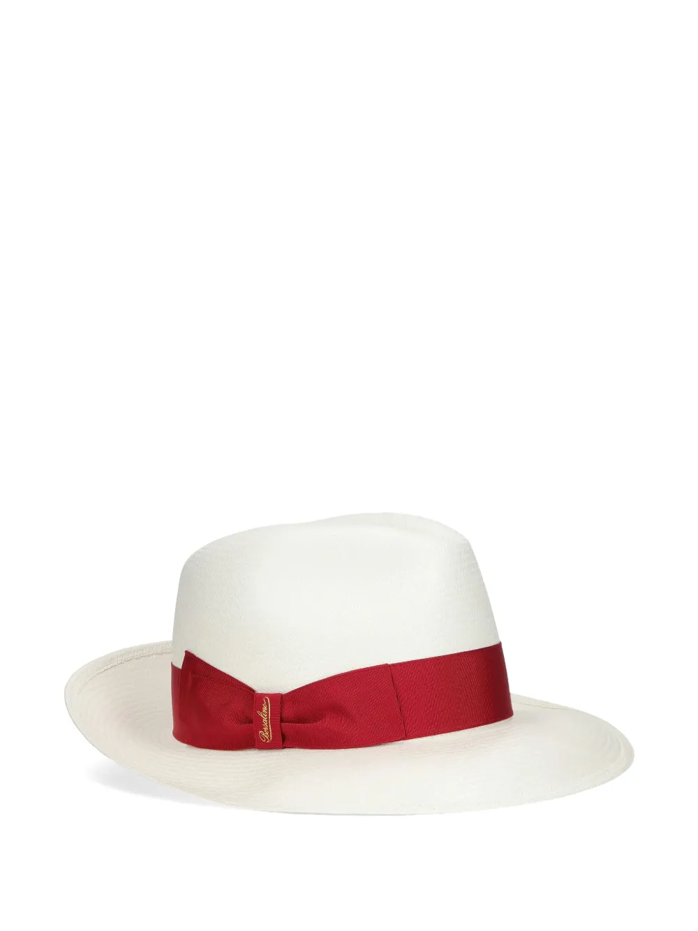 Borsalino bow-detail sun hat - Wit