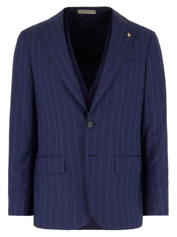 コルネリアーニ　ストライプスーツ Corneliani ストライプ スーツ | ブルー | FARFETCH JP