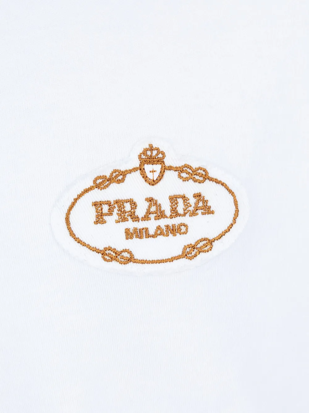 Prada T-shirt met logoprint Wit