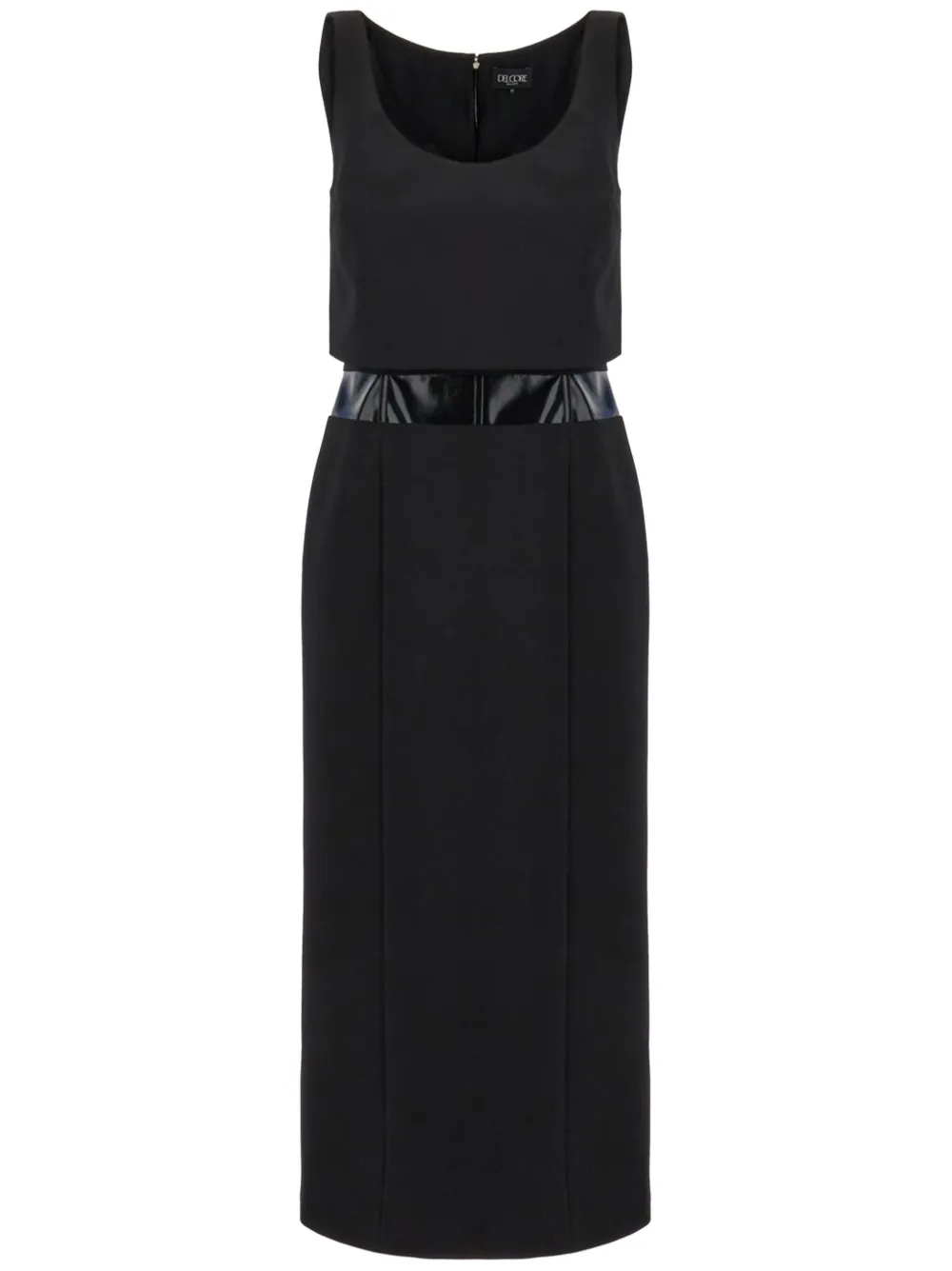 contrasting-panel midi dress