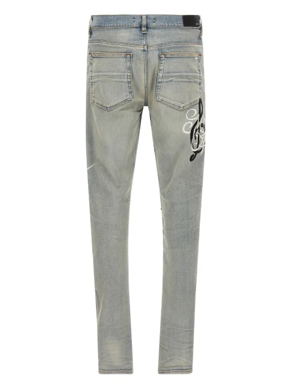 【関税込み】AMIRI MUSIC NOTE' JEANS AMIRI Music Note Jeans | Blue | FARFETCH