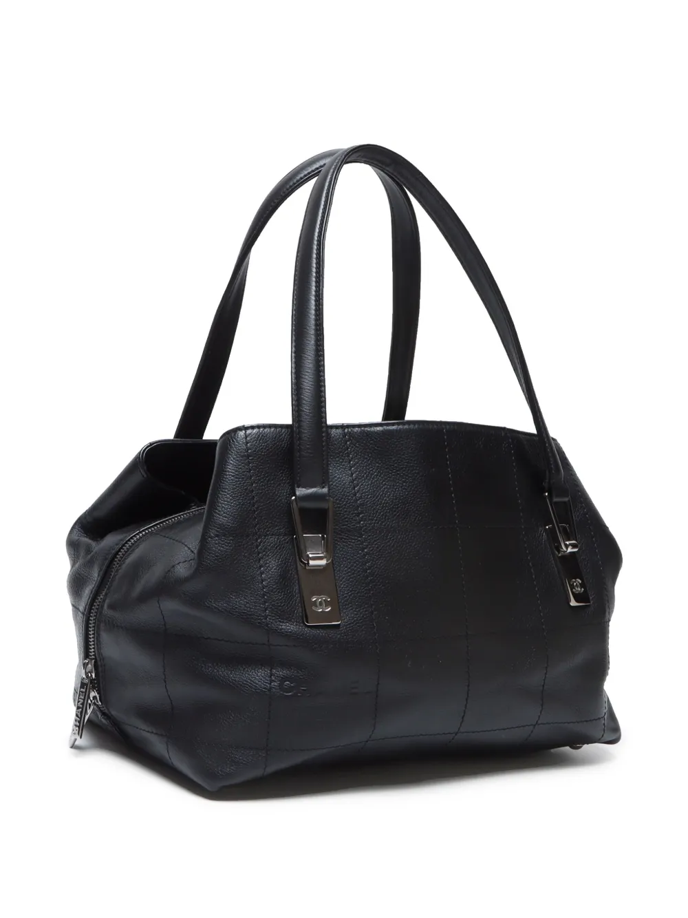 Pre-owned Chanel 2004-2005 Chocolate Bar Shoulder Bag In Black