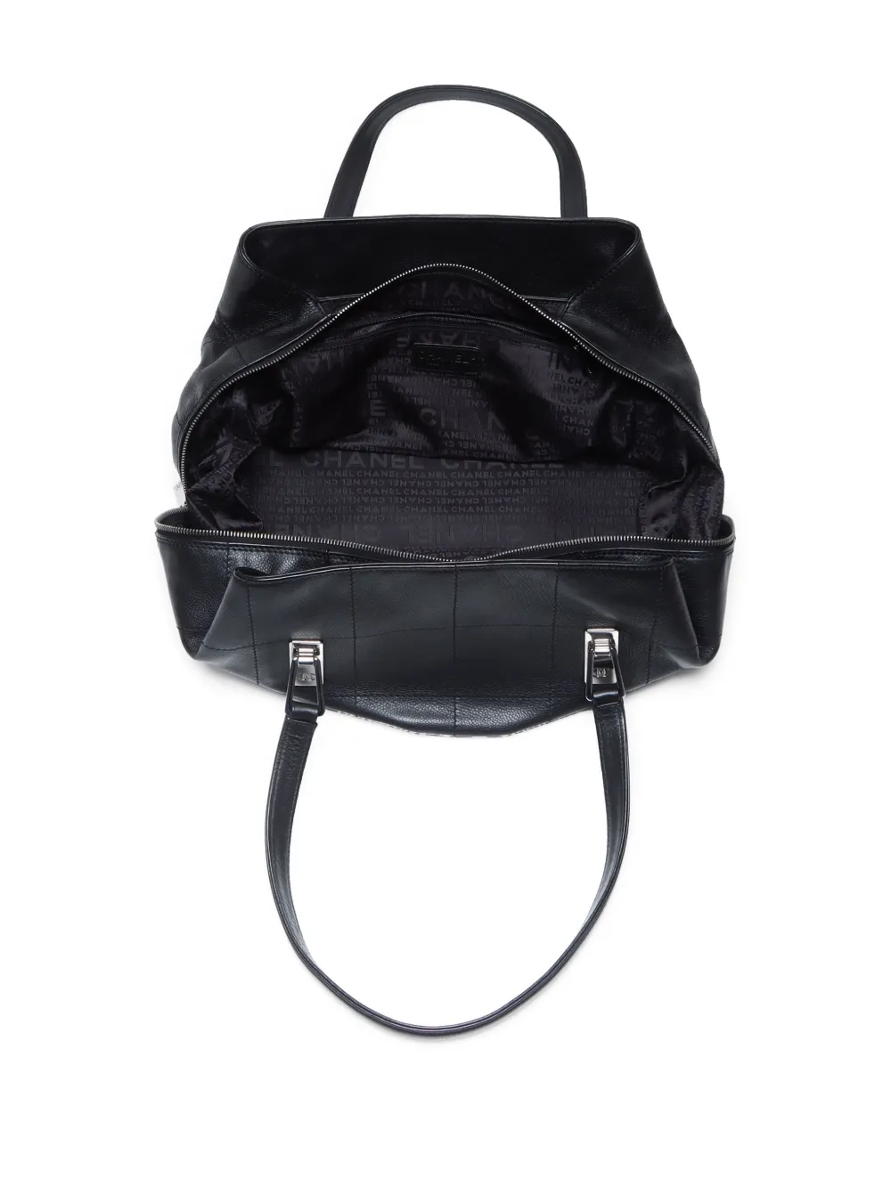 Pre-owned Chanel 2004-2005 Chocolate Bar Shoulder Bag In Black