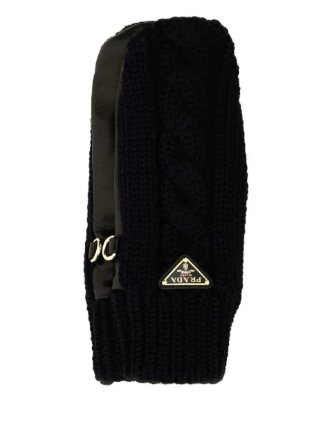 Prada Handschuhe mit emailliertem Triangel-Logo