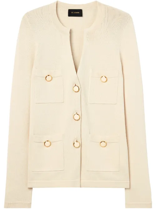 St. John cardigan en maille - Blanc - St. John - Modalova
