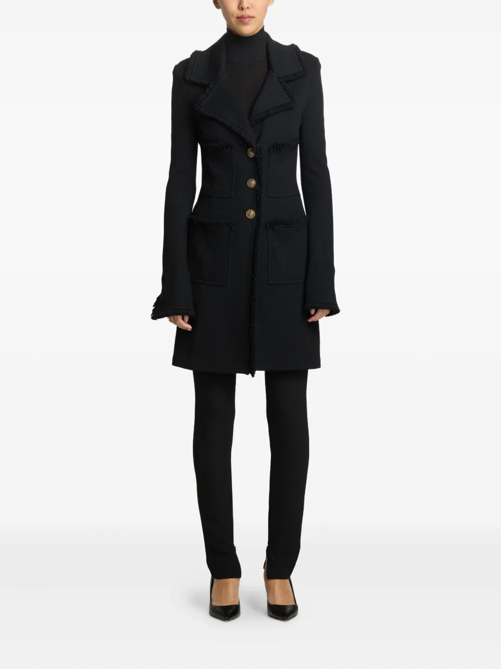 St. John Milano knitted coat - Zwart