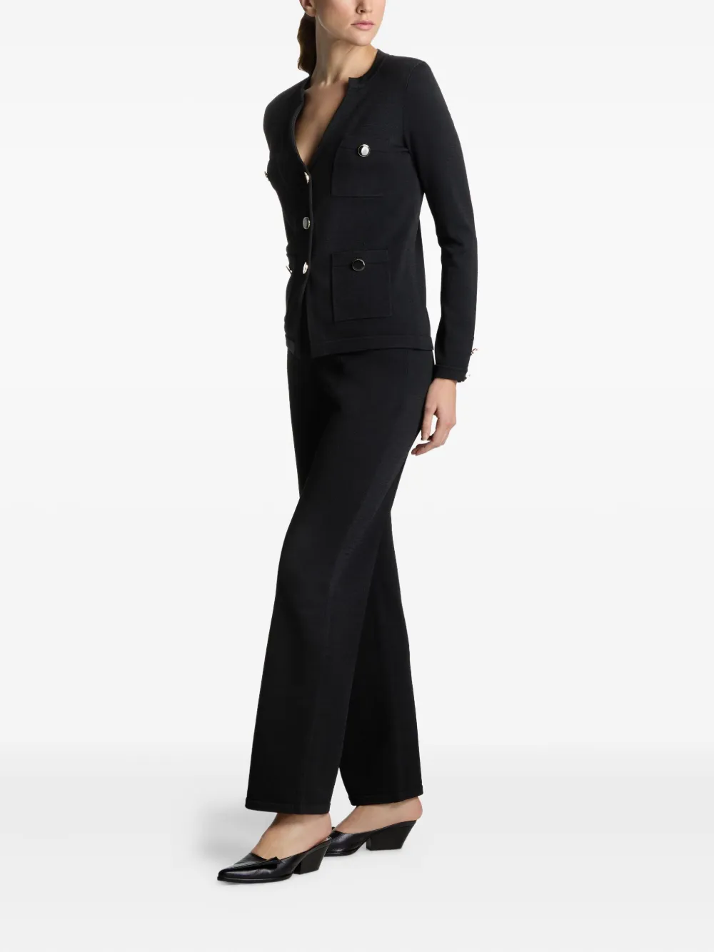 St. John Gebreid vest Zwart