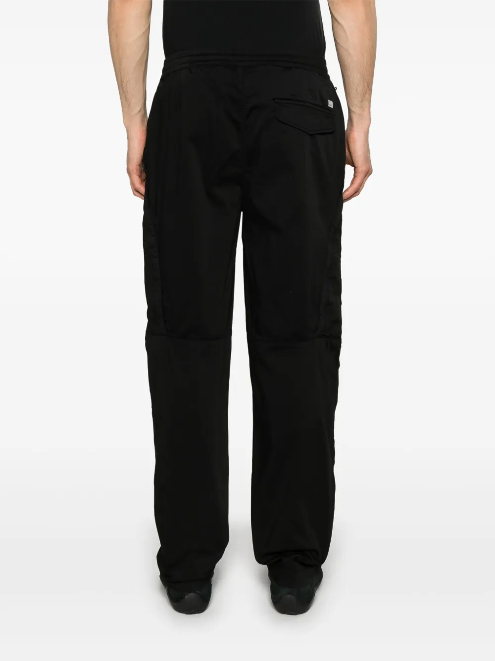 Shop C.p. Company Lens-detail Trousers In Black