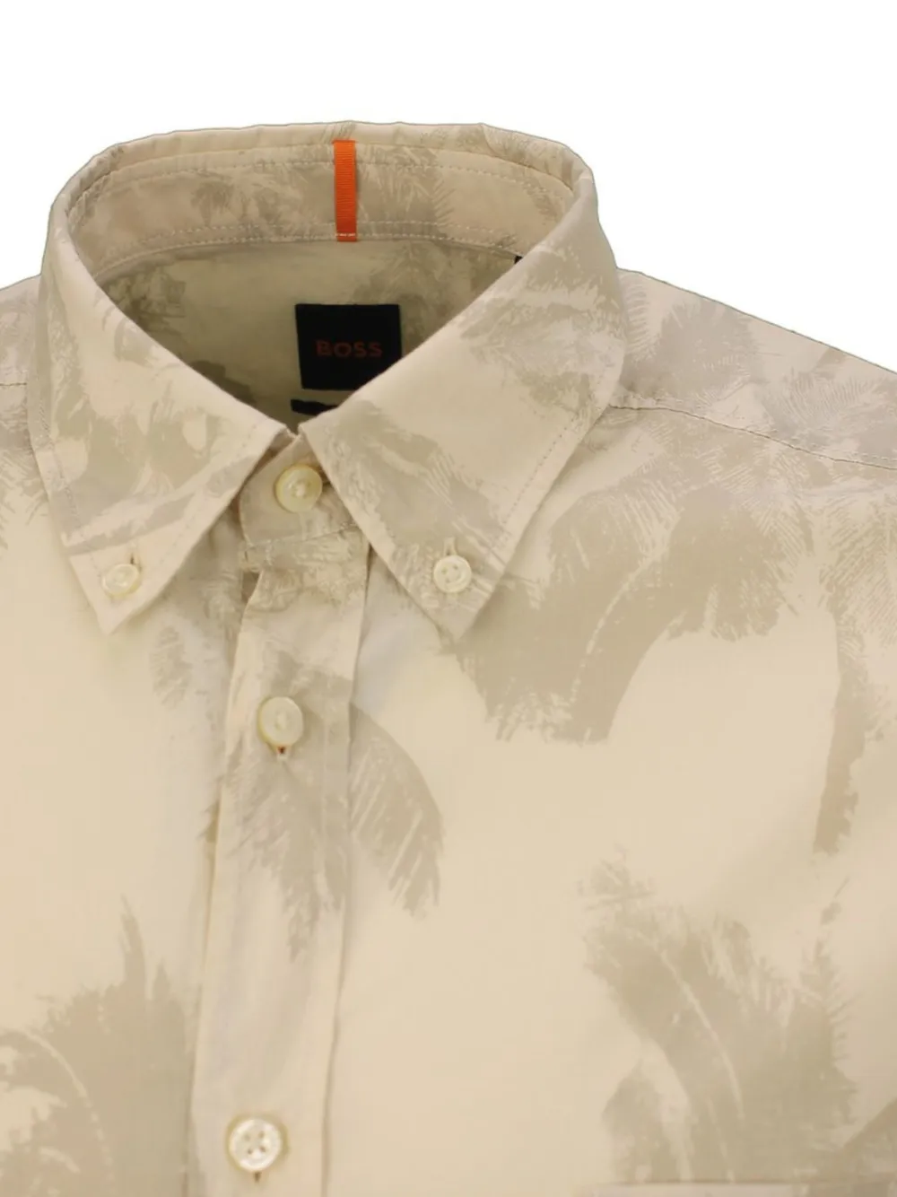 BOSS Overhemd met patroon Beige