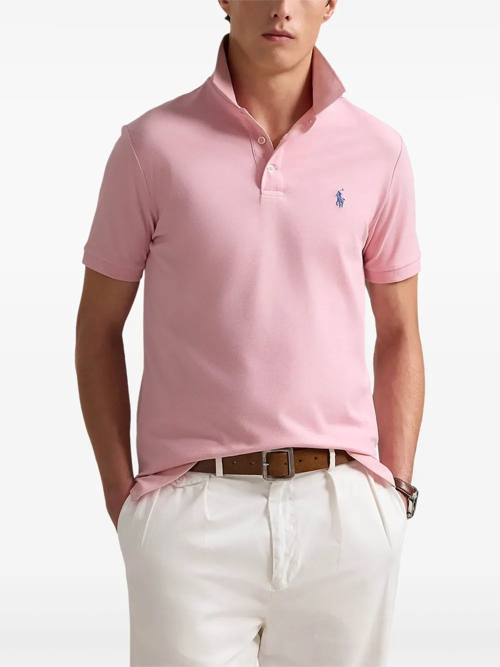 Polo Ralph Lauren embroidered-logo polo shirt - Roze