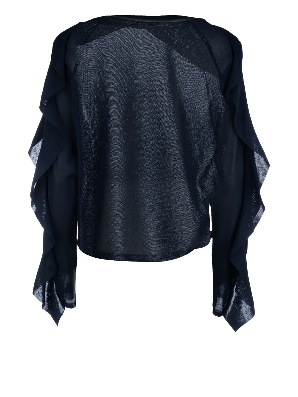 Alberta Ferretti ruffle-detailing jumper - Blauw