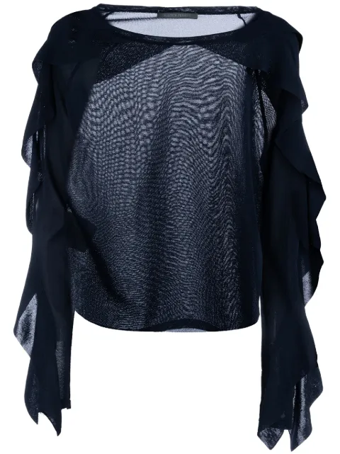 Alberta Ferretti ruffle-detailing jumper 