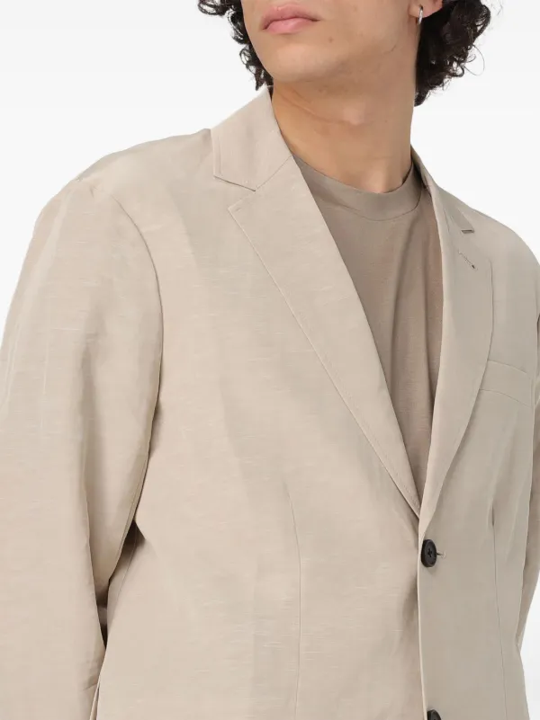 Emporio Armani テクスチャード ジャケット | ニュートラル | FARFETCH JP