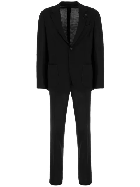 Lardini brooch-detail suit