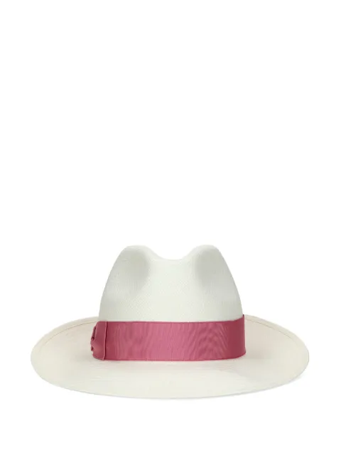 Borsalino bow-detail sun hat