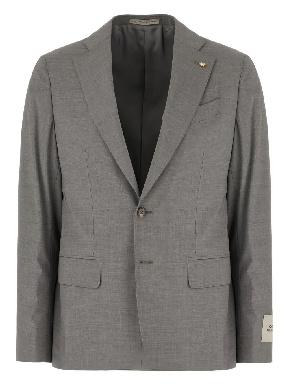 Corneliani Colbert met logopatch - Grijs