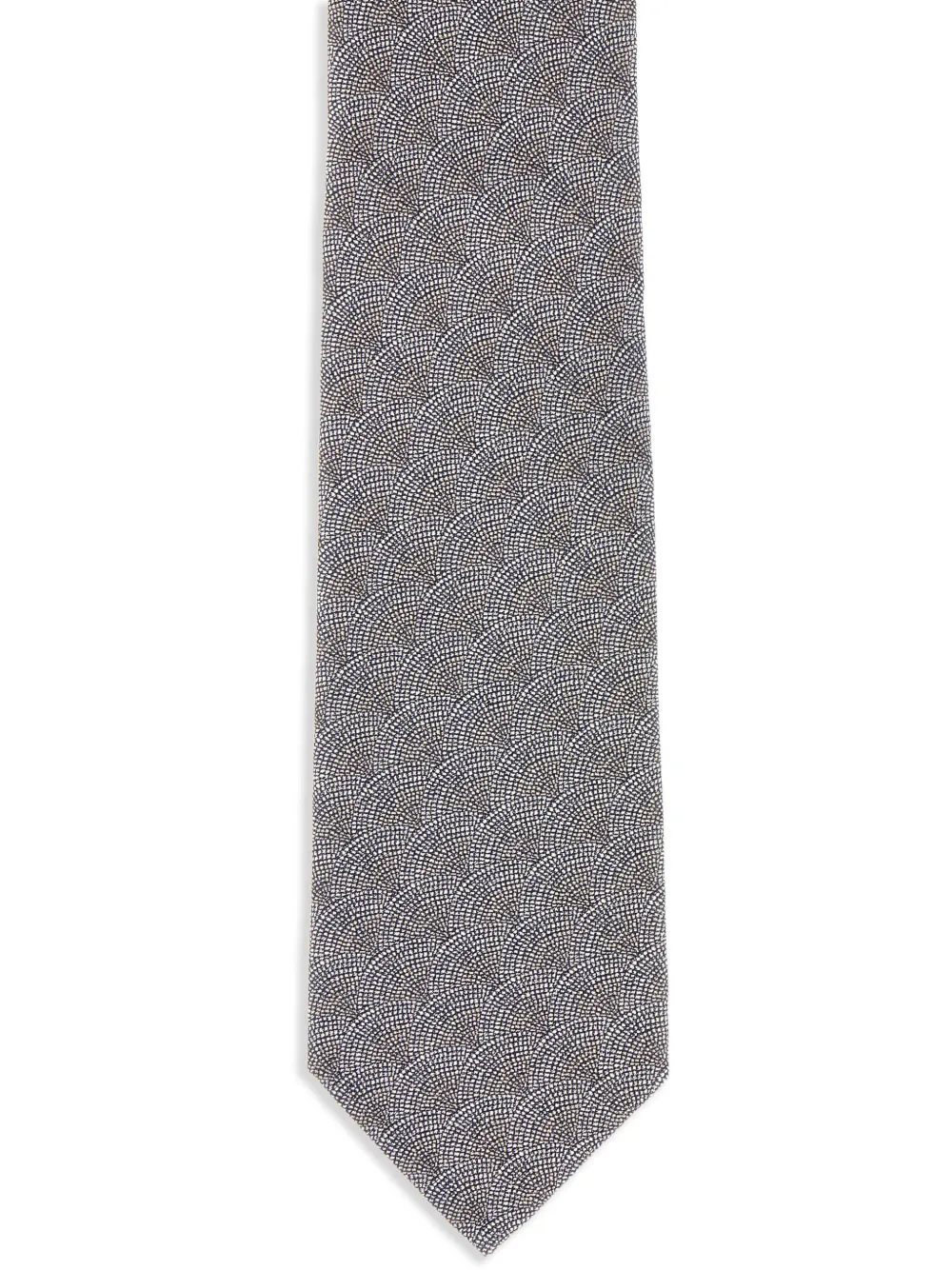 Corneliani embroidered silk tie - Grijs