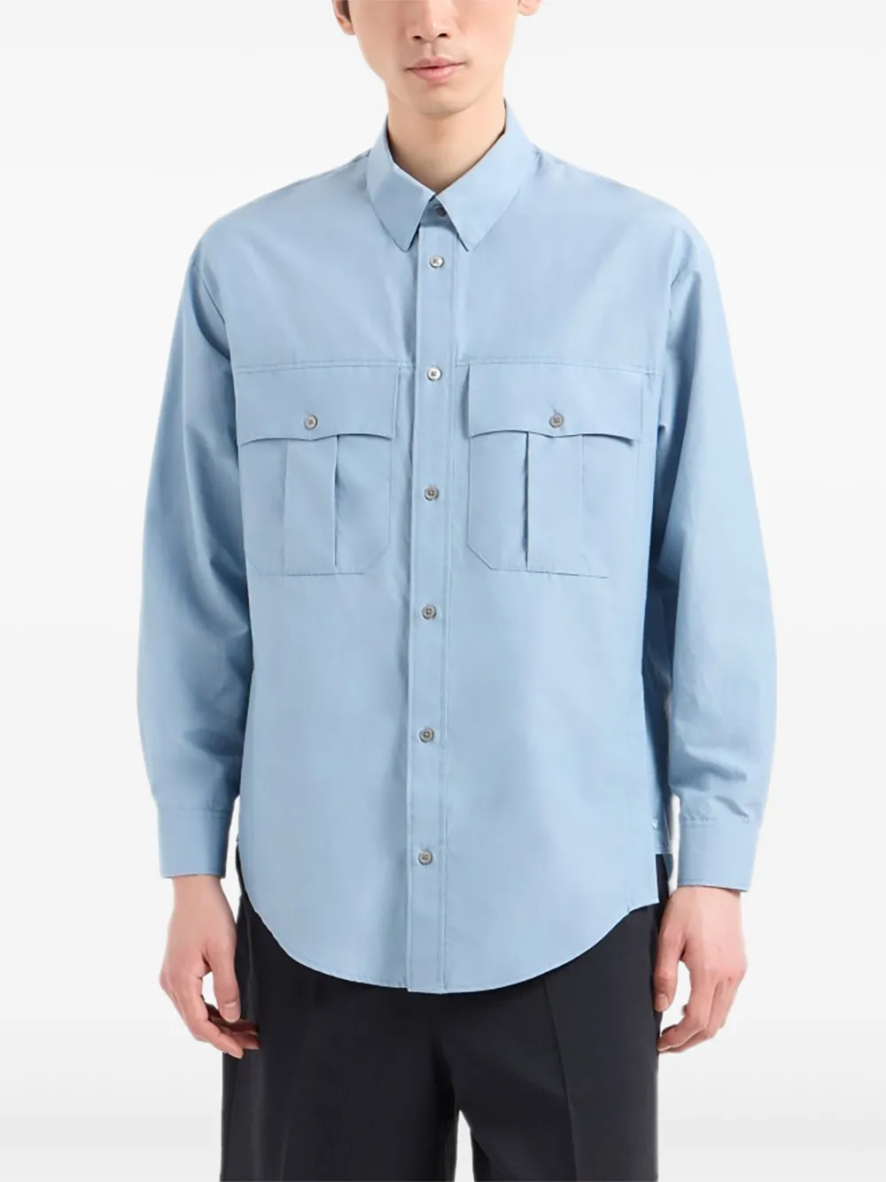 Emporio Armani long-sleeve shirt - Blauw