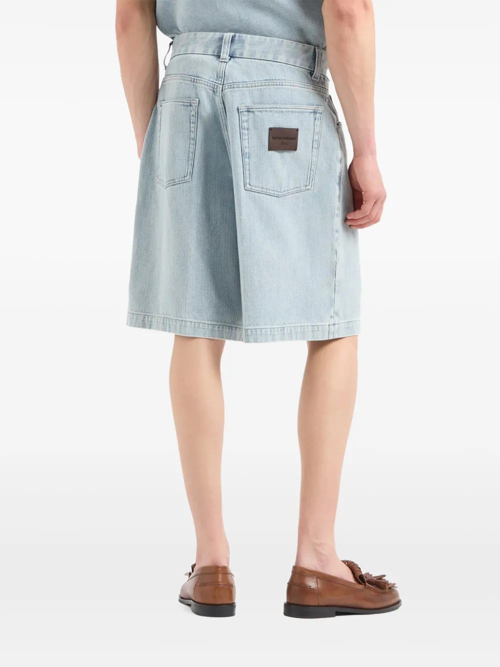Emporio Armani Denim shorts Blauw