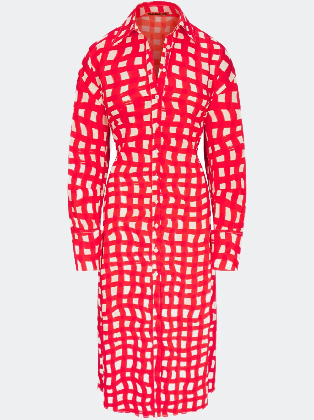 SIMON MILLER GINGHAM MIDI DRESS