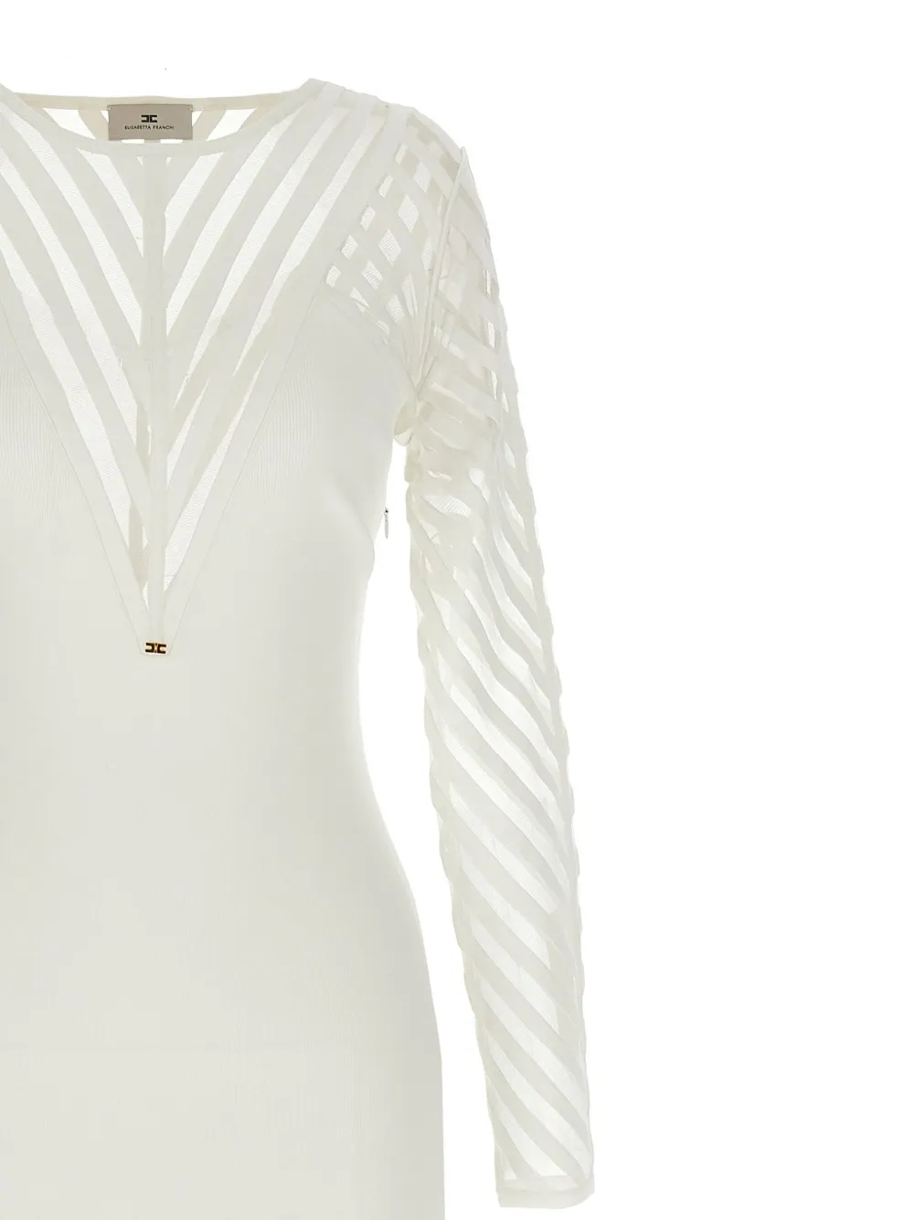 Elisabetta Franchi Gebreide jurk Wit