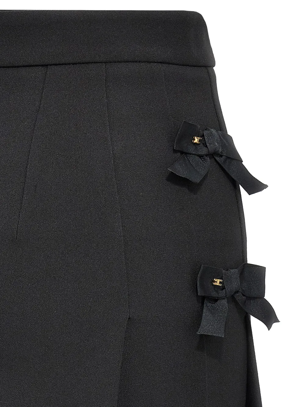 Elisabetta Franchi Mini-rok met strikdetail Zwart