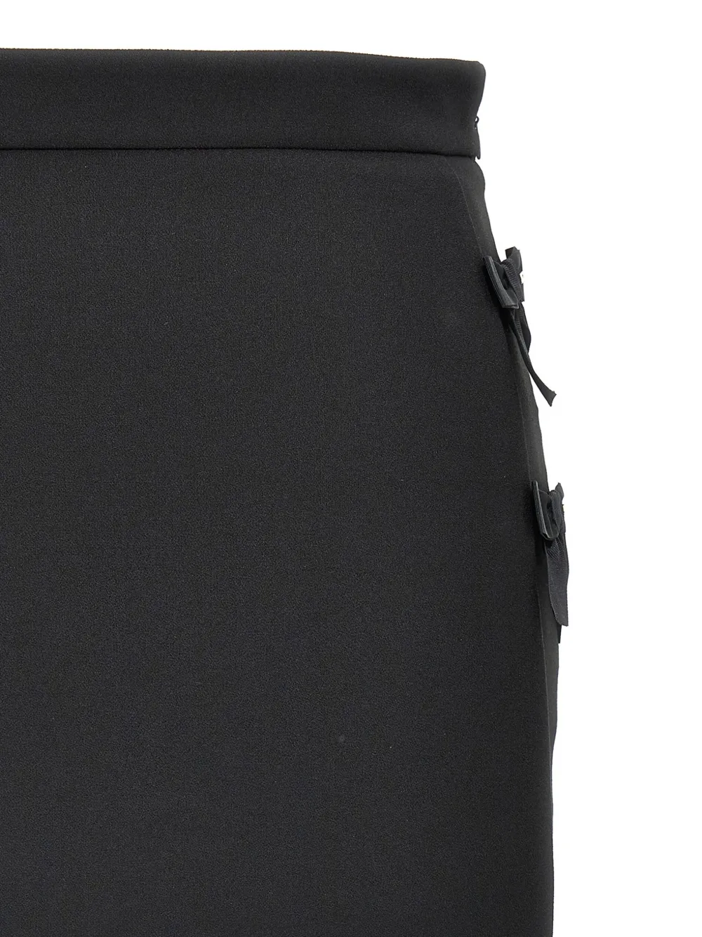 Elisabetta Franchi Mini-rok met strikdetail Zwart