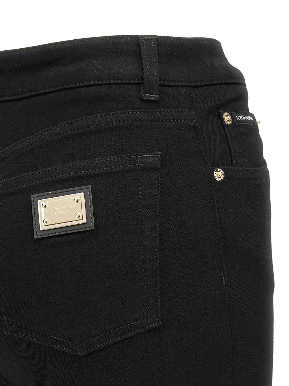 Dolce & Gabbana Stretch-katoenen jeans Zwart