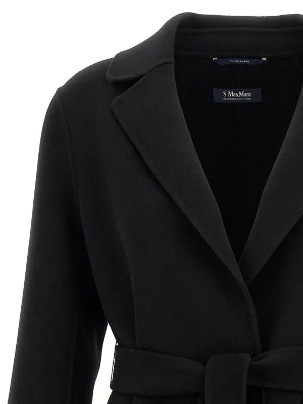 コート MAX MARA 'S 'Pauline' coat Black Wool wrap coat, black | 