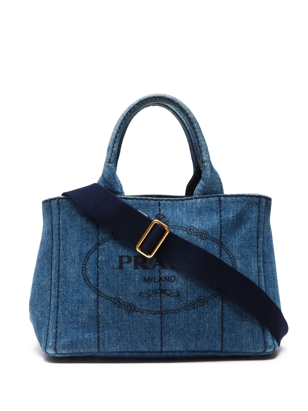 Prada Pre-Owned 2000s Canapa two-way bag | Blue | Image 1