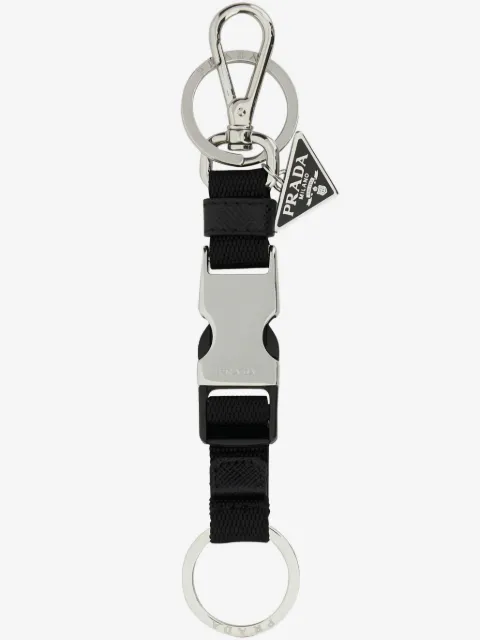 Prada logo-engraved keyring 
