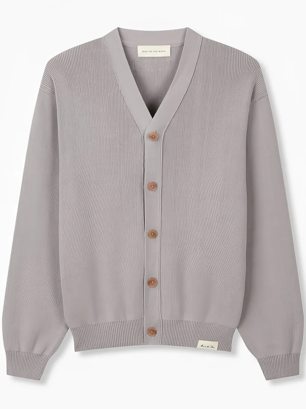 Man On The Boon. Drop-shoulder V-neck Cardigan In Grey
