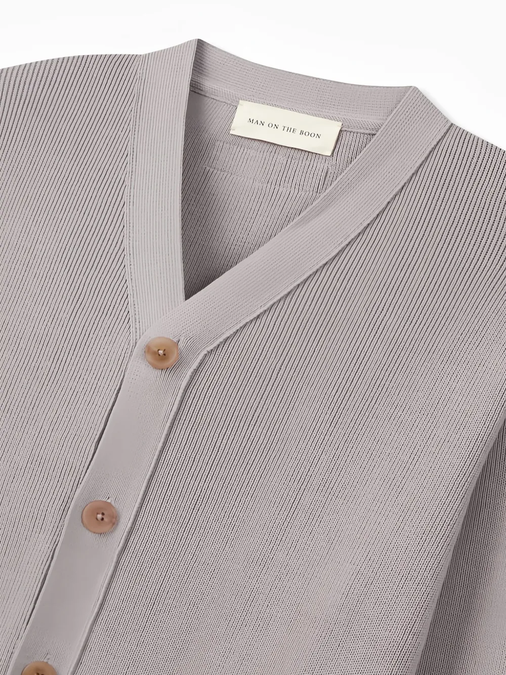 Man On The Boon. Drop-shoulder V-neck Cardigan In Grey