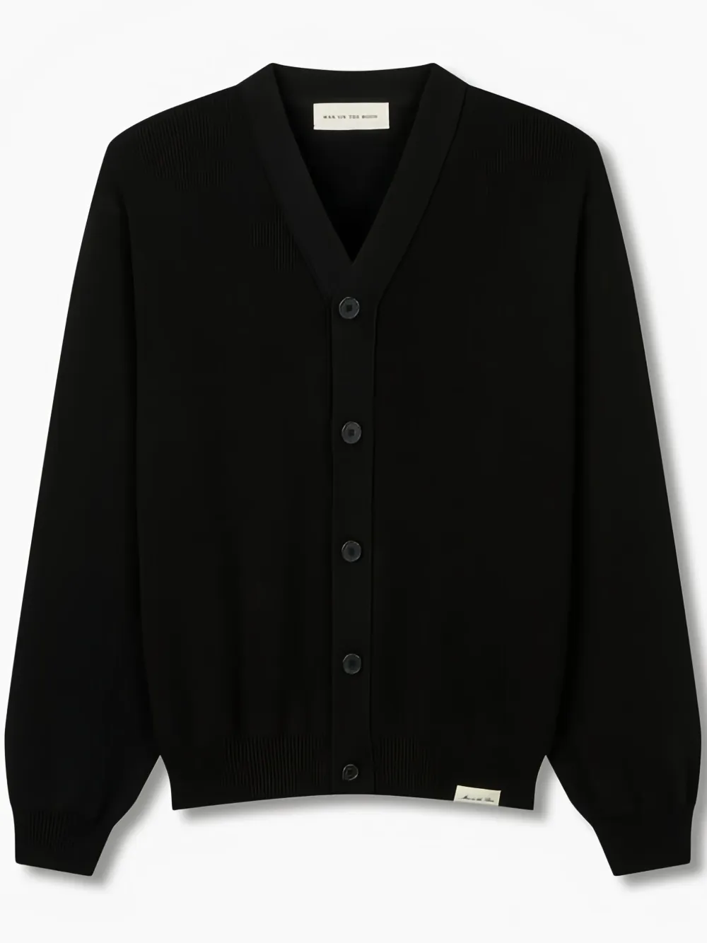 Man On The Boon. Drop-shoulder Cardigan In Black