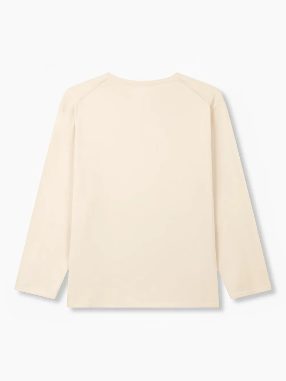 Man On The Boon. T-shirt met Henley-hals Beige