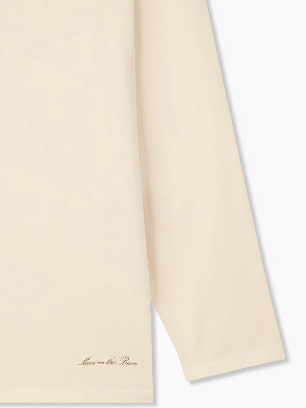 Man On The Boon. T-shirt met Henley-hals Beige